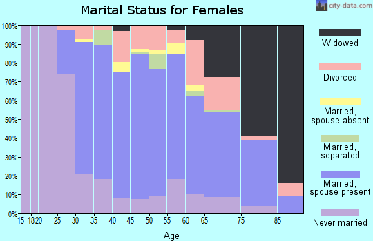 Zip code 08840 marital status for females