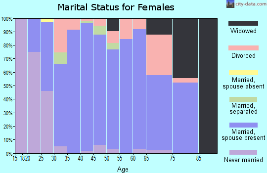 Zip code 08867 marital status for females