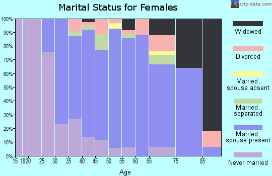 Zip code 08889 marital status for females