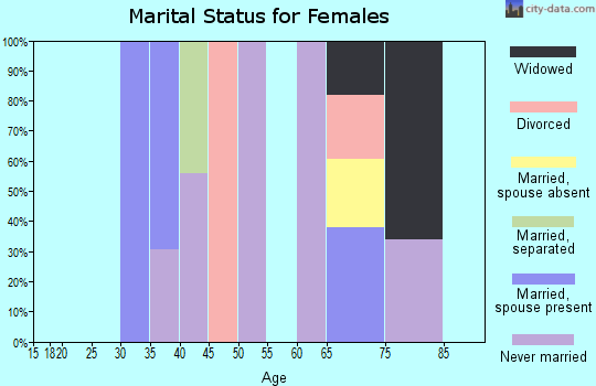Zip code 10162 marital status for females