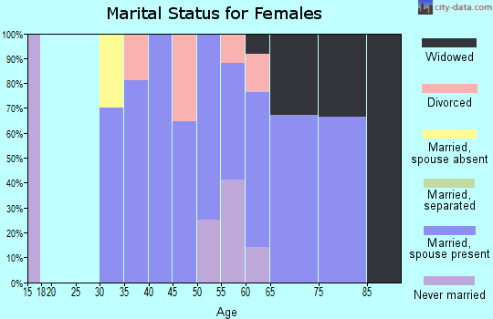 Zip code 10501 marital status for females