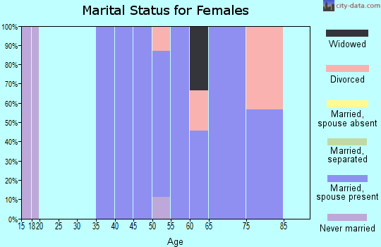 Zip code 10518 marital status for females