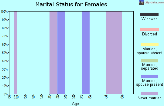 Zip code 10519 marital status for females