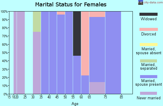 Zip code 10527 marital status for females