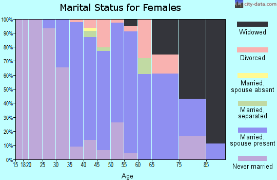 Zip code 10532 marital status for females