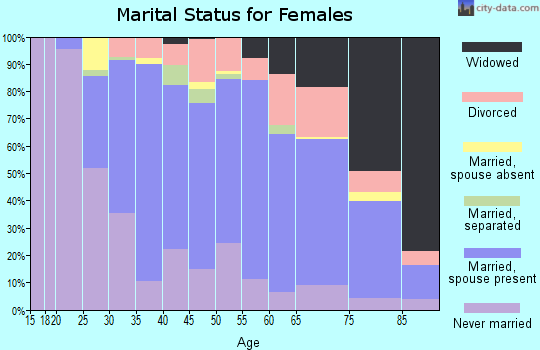 Zip code 10543 marital status for females