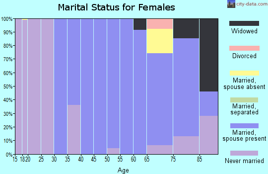 Zip code 10577 marital status for females