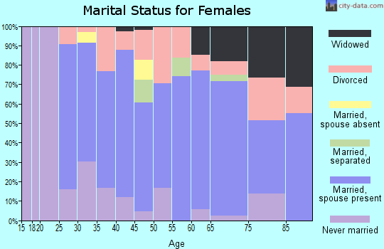 Zip code 10579 marital status for females