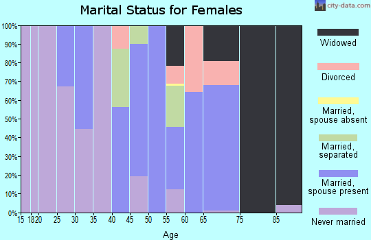 Zip code 10588 marital status for females