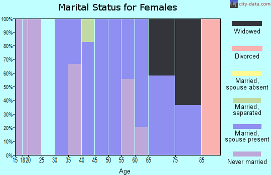 Zip code 10919 marital status for females