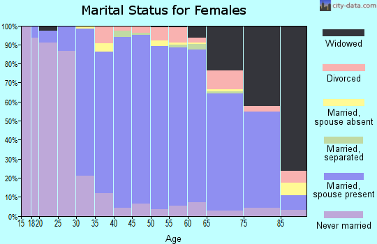 Zip code 10956 marital status for females