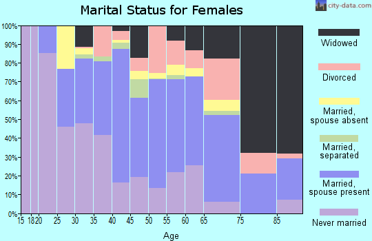 Zip code 10960 marital status for females