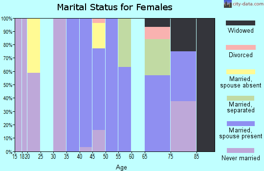 Zip code 10969 marital status for females