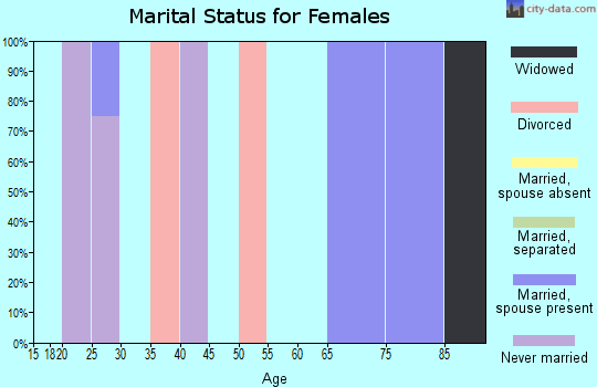 Zip code 10975 marital status for females