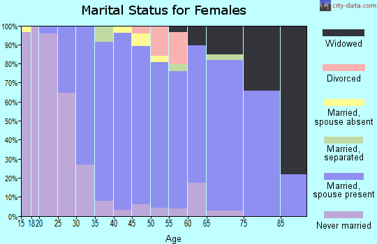 Zip code 11024 marital status for females