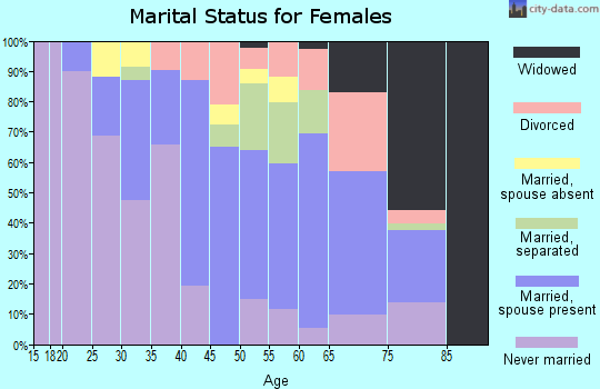 Zip code 11096 marital status for females
