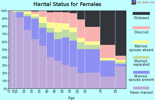 Zip code 11203 marital status for females