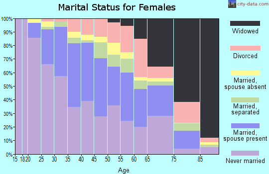 Zip code 11205 marital status for females