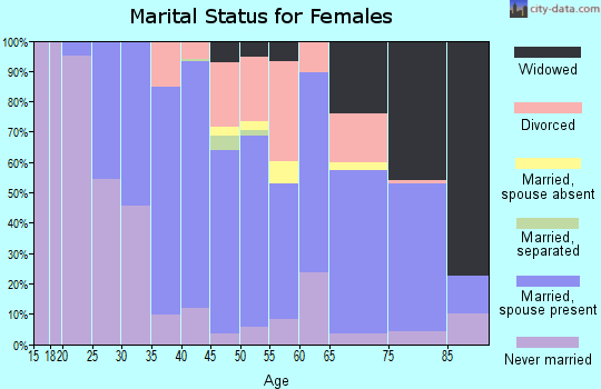 Zip code 11709 marital status for females