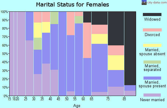 Zip code 11719 marital status for females