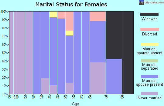 Zip code 11724 marital status for females
