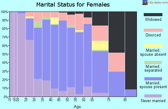 Zip code 11738 marital status for females