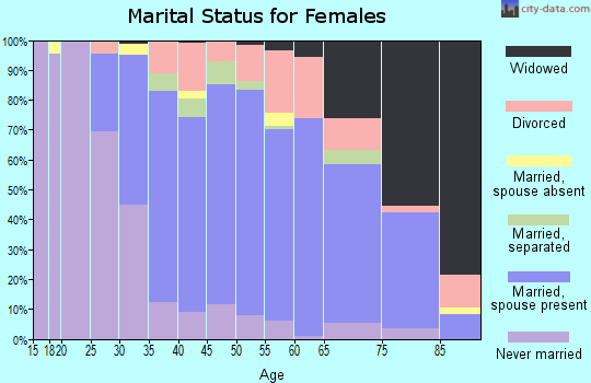 Zip code 11741 marital status for females