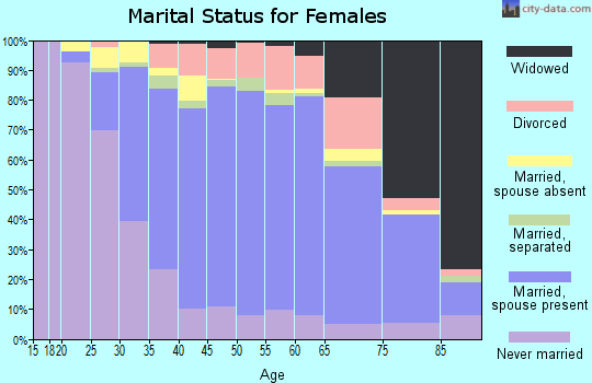 Zip code 11746 marital status for females