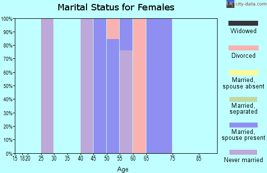 Zip code 11970 marital status for females