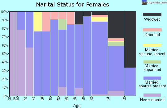Zip code 11971 marital status for females