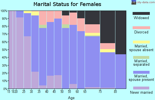 Zip code 12009 marital status for females