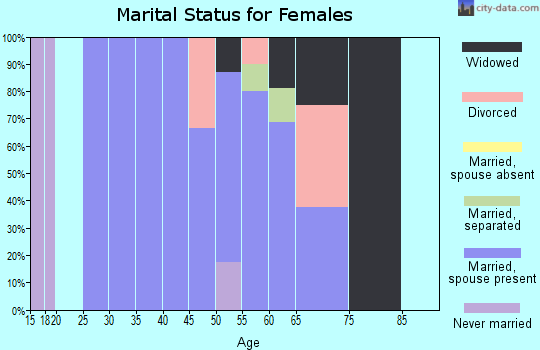 Zip code 12017 marital status for females