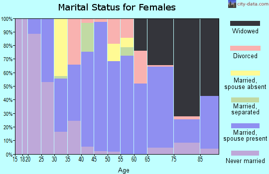 Zip code 12025 marital status for females
