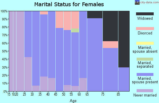 Zip code 12027 marital status for females