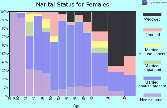 Zip code 12043 marital status for females