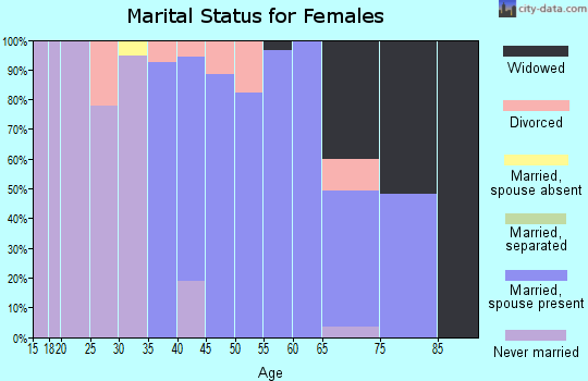 Zip code 12062 marital status for females