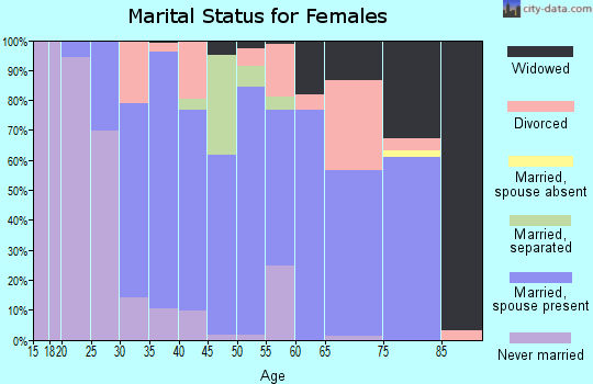 Zip code 12066 marital status for females