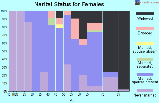Zip code 12083 marital status for females