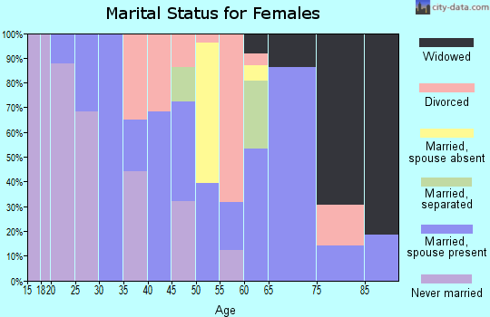 Zip code 12125 marital status for females