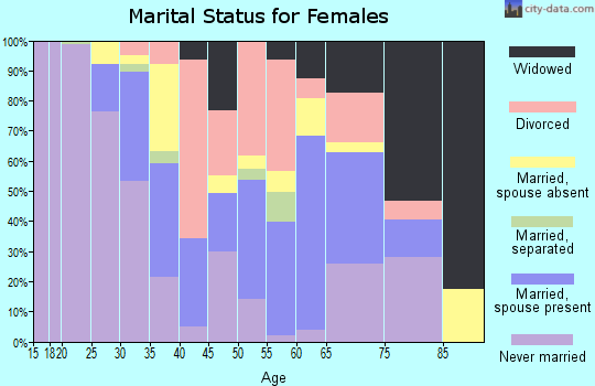 Zip code 12204 marital status for females