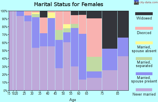 Zip code 12210 marital status for females