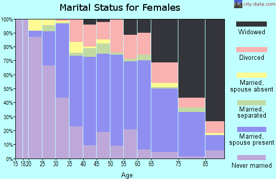 Zip code 12303 marital status for females