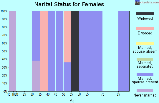 Zip code 12411 marital status for females