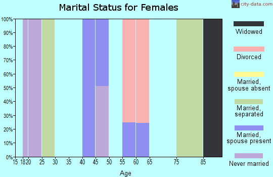 Zip code 12419 marital status for females