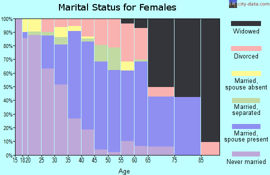 Zip code 12428 marital status for females