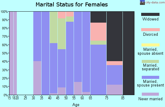 Zip code 12491 marital status for females
