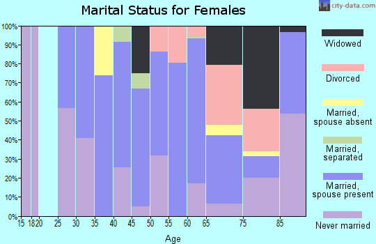Zip code 12516 marital status for females