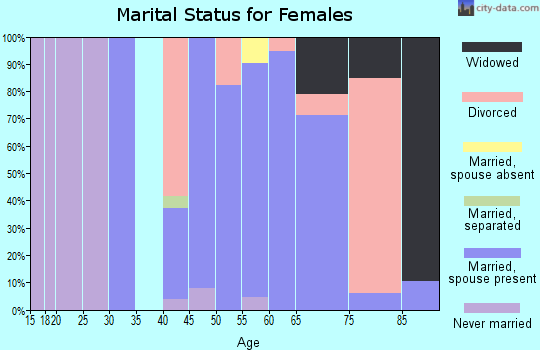 Zip code 12521 marital status for females