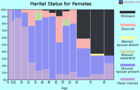 Zip code 12564 marital status for females