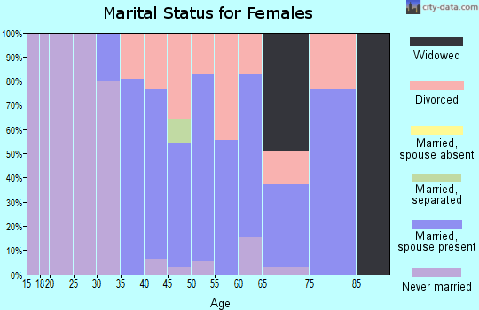Zip code 12565 marital status for females